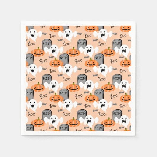 Serviette En Papier Naples d'Halloween (Devant)