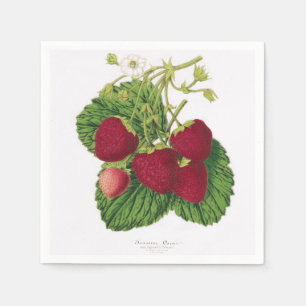 Serviette En Papier Naples d'impression de fraises anciennes