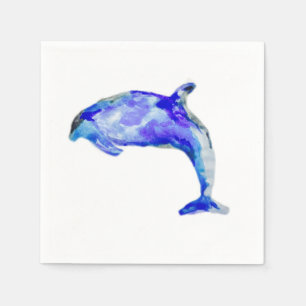 Serviette En Papier Naples Dolphin Bleu
