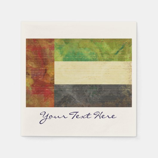 Serviette En Papier Naples du Drapeau de Dubaï (Devant)