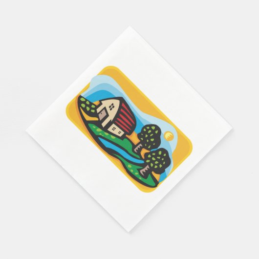 Serviette En Papier Naples en papier agricole (Coin)