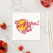 Serviette En Papier Naples en papier Aloha (En situation)