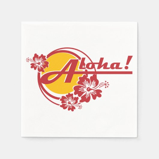 Serviette En Papier Naples en papier Aloha (Devant)