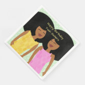 Serviette En Papier Naples en papier Black Twins (Coin)