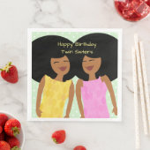 Serviette En Papier Naples en papier Black Twins (En situation)