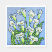 Serviette En Papier Naples en papier Calla Lily (Devant)