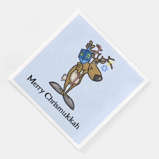 Serviette En Papier Naples en papier de Chrismukkah Reindeer (Coin)