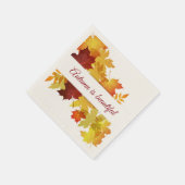 Serviette En Papier Naples en papier de feuilles d'automne (Coin)