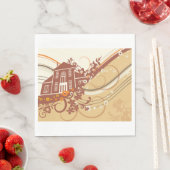 Serviette En Papier Naples en papier de la maison (En situation)