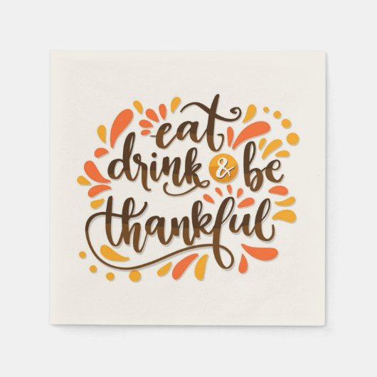 Serviette En Papier Naples en papier de Noël de Thanksgiving (Devant)