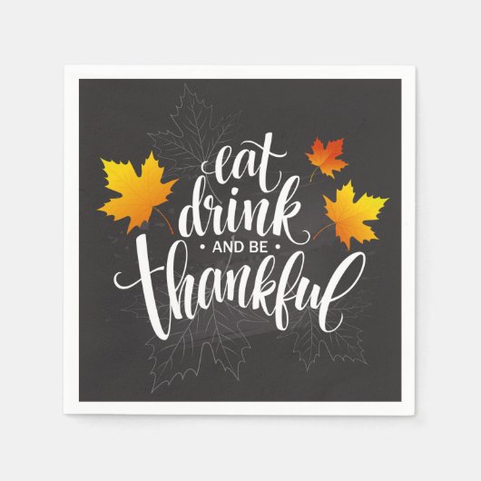 Serviette En Papier Naples en papier de Noël de Thanksgiving (Devant)