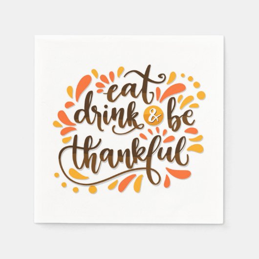 Serviette En Papier Naples en papier de Noël de Thanksgiving (Devant)