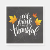 Serviette En Papier Naples en papier de Noël de Thanksgiving (Devant)