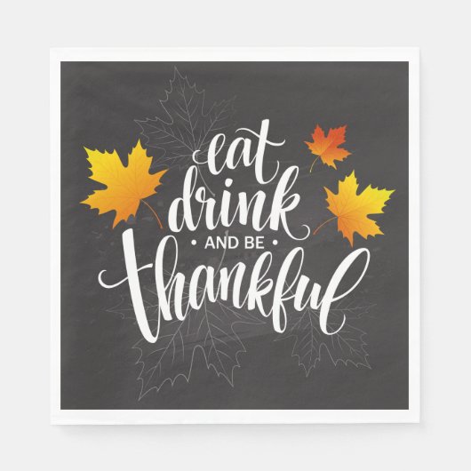 Serviette En Papier Naples en papier de Noël de Thanksgiving (Devant)