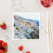 Serviette En Papier Naples en papier de Santorini Grèce (En situation)