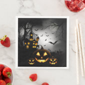 Serviette En Papier Naples en papier d'Halloween (En situation)