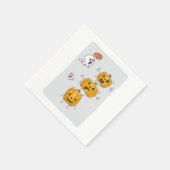 Serviette En Papier Naples en papier d'Halloween Citrouilles et fantôm (Coin)