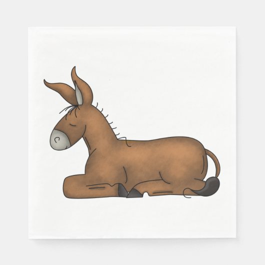 Serviette En Papier Naples en papier Donkey (Devant)