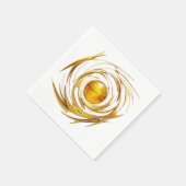 Serviette En Papier Naples en papier doré Sun Art (Coin)