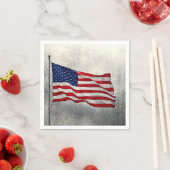 Serviette En Papier Naples en papier drapeau américain (En situation)