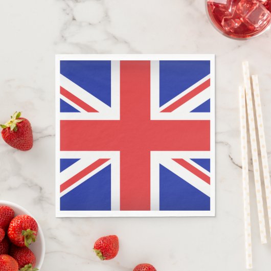 Serviette En Papier Naples en papier drapeau britannique (En situation)