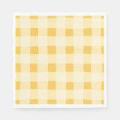 Serviette En Papier Naples en papier En vichy jaune (Devant)