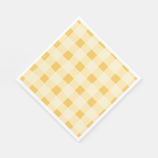 Serviette En Papier Naples en papier En vichy jaune (Coin)