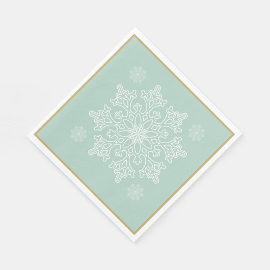 Serviette En Papier Naples en papier flocon nordique de Noël (Coin)