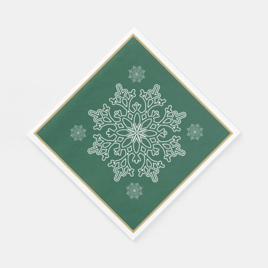 Serviette En Papier Naples en papier flocon nordique de Noël (Coin)