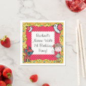 Serviette En Papier Naples en papier jetable pour fille nature (En situation)