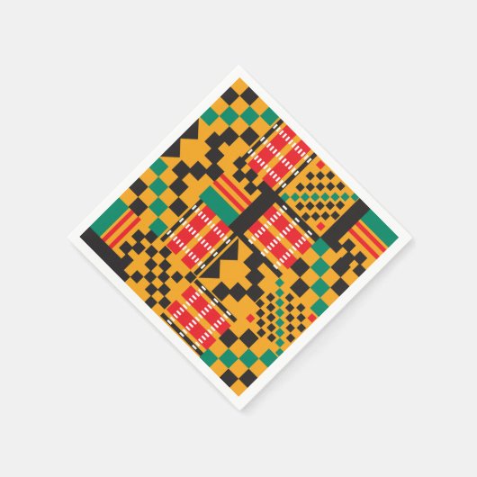 Serviette En Papier Naples en papier Kente Designer africain (Coin)
