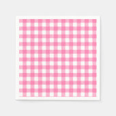 Serviette En Papier Naples en Papier Plaid Rose Vichy (Devant)