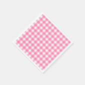 Serviette En Papier Naples en Papier Plaid Rose Vichy (Coin)