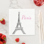 Serviette En Papier Naples en papier pour le déjeuner à Paris (En situation)