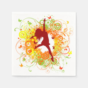 Serviette En Papier Naples en papier Silhouette Dancer