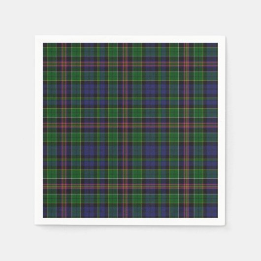 Serviette En Papier Naples en papier tartan Allison (Devant)