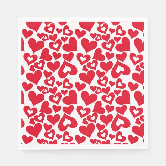 Serviette En Papier Naples en papier Valentine Hearts (Devant)