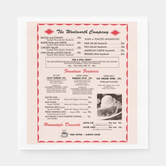 Serviette En Papier Naples en papier Woolworth (Devant)