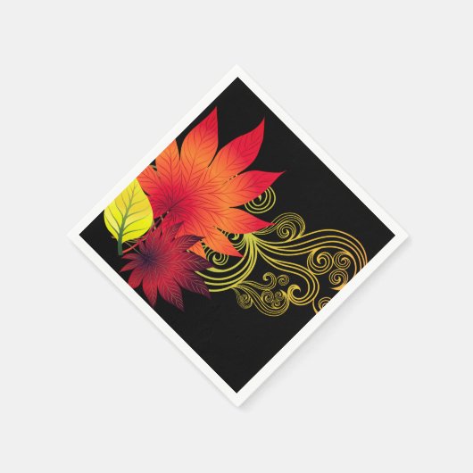 Serviette En Papier Naples Feuilles d'automne (Coin)