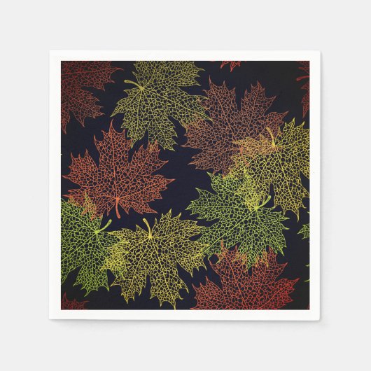 Serviette En Papier Naples Feuilles d'automne (Devant)