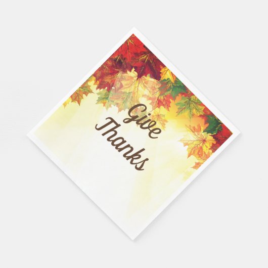 Serviette En Papier Naples Feuilles d'automne (Coin)