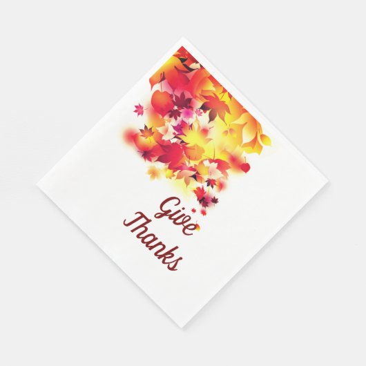 Serviette En Papier Naples Feuilles d'automne (Coin)