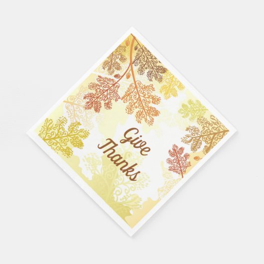 Serviette En Papier Naples Feuilles d'automne (Coin)