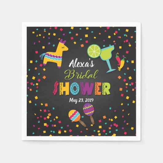 Serviette En Papier Naples Fiesta Fête des mariées (Devant)