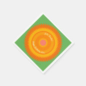 Serviette En Papier Naples Fiesta Orange Sun Kaleidoscope (Coin)