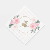 Serviette En Papier Naples Floral Ballerina Anniversaire (Coin)