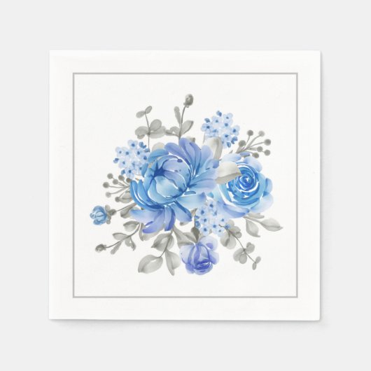 Serviette En Papier Naples florales (Devant)