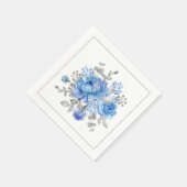Serviette En Papier Naples florales (Coin)