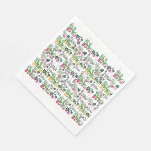 Serviette En Papier Naples florales de printemps (Coin)