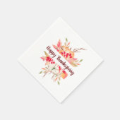 Serviette En Papier Naples florales Thanksgiving (Coin)
